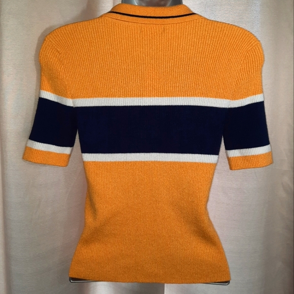NEW!!! PacSun / Kendall & Kylie / Yellow w/Blue and White Stripes Top - Picture 5 of 7